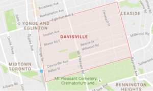 Map of Yonge and Davisville